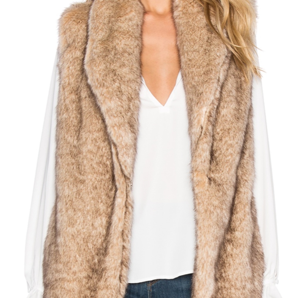 Sanctuary Faux Fur Vest Anthropologie XS $178